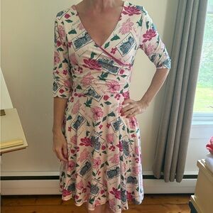 Chic Floral Long Sleeve Dress